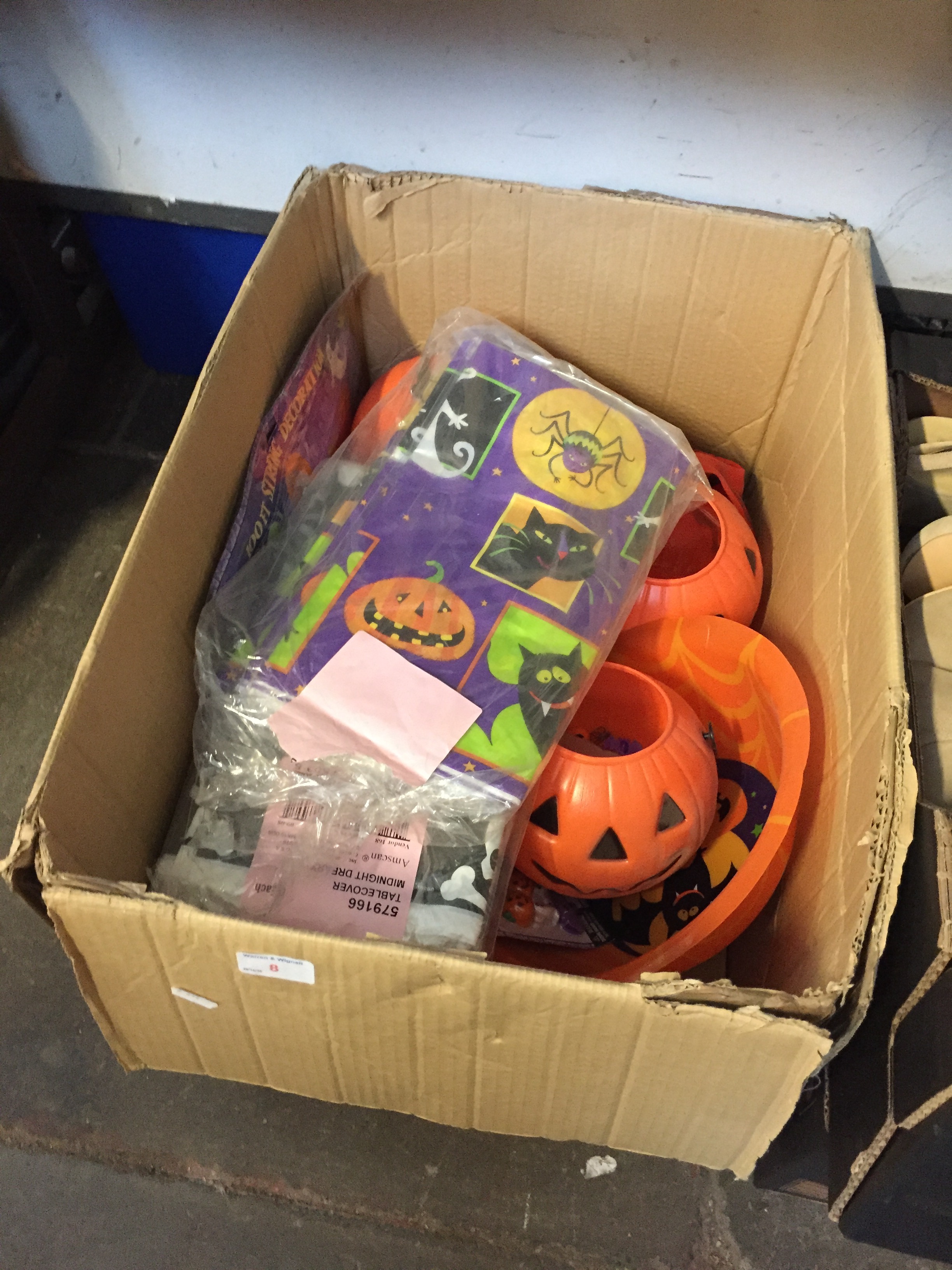 A BOX OF HALLOWEEN ITEMS