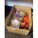 A BOX OF HALLOWEEN ITEMS
