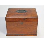 A Victorian walnut jewllery box. L26cm.