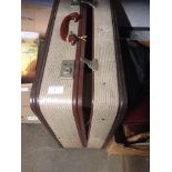 SUITCASE WITH TABLE LAMP AND COAT HANGERS