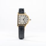 A RARE 18K SOLID GOLD CARTIER PARIS LA CLOCHE WRIST WATCH CIRCA 1990s, LIMITED EDITION OF 200 PIECES