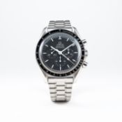 A GENTLEMAN'S STAINLESS STEEL OMEGA SPEEDMASTER PROFESSIONAL CHRONOGRAPH BRACELET WATCH CIRCA 1999