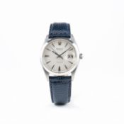 A GENTLEMAN'S STAINLESS STEEL ROLEX OYSTERDATE PRECISION WRIST WATCH CIRCA 1961, REF. 6694 WITH