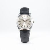 A RARE GENTLEMAN'S LARGE SIZE STAINLESS STEEL ROLEX OYSTER PRECISION WRIST WATCH CIRCA 1954, REF.