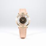 A RARE 18K SOLID GOLD JAEGER LECOULTRE MYSTERY WRIST WATCH CIRCA 1960s 
D: Gold dial with