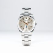 A RARE GENTLEMAN'S STAINLESS STEEL ROLEX OYSTERDATE PRECISION BRACELET WATCH CIRCA 1970, REF. 6694