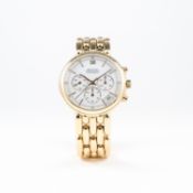 A GENTLEMAN'S 18K SOLID GOLD ZENITH AUTOMATIC CHRONOGRAPH BRACELET WATCH CIRCA 1990s, REF. 06-