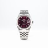 A GENTLEMAN'S STEEL & WHITE GOLD ROLEX OYSTER PERPETUAL DATEJUST BRACELET WATCH CIRCA 1977, REF.