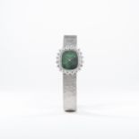 A FINE & RARE LADIES 18K SOLID WHITE GOLD & DIAMOND AUDEMARS PIGUET BRACELET WATCH CIRCA 1970s 
D: