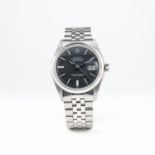 A GENTLEMAN'S STEEL & WHITE GOLD ROLEX OYSTER PERPETUAL DATEJUST BRACELET WATCH CIRCA 1969, REF.