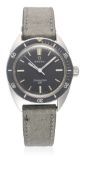 A RARE LADIES STAINLESS STEEL OMEGA SEAMASTER 120 WRIST WATCH CIRCA 1968, REF. 535.003 D: Black dial