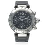 A GENTLEMAN'S STAINLESS STEEL CARTIER PASHA SEATIMER CHRONOGRAPH BRACELET WATCH CIRCA 2011, REF.