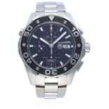 A GENTLEMAN'S STAINLESS STEEL TAG HEUER AQUARACER 500M AUTOMATIC CHRONOGRAPH BRACELET WATCH DATED