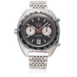 A RARE GENTLEMAN'S STAINLESS STEEL HEUER "VICEROY" AUTAVIA CHRONOGRAPH BRACELET WATCH CIRCA 1970s,