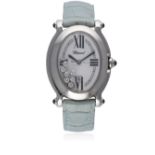 A LADIES MID SIZE STAINLESS STEEL CHOPARD HAPPY SPORT WRIST WATCH CIRCA 2005, REF. 29/8737-23 D: