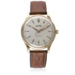 A GENTLEMAN'S 18K SOLID ROSE GOLD EBERHARD & CO AUTOMATIC WRIST WATCH CIRCA 1950s, REF. 62527 D: