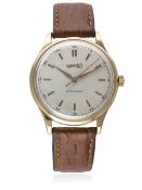 A GENTLEMAN'S 18K SOLID ROSE GOLD EBERHARD & CO AUTOMATIC WRIST WATCH CIRCA 1950s, REF. 62527 D: