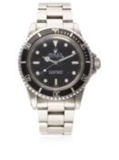 A GENTLEMAN'S STAINLESS STEEL ROLEX OYSTER PERPETUAL SUBMARINER BRACELET WATCH CIRCA 1985, REF. 5513