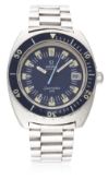 A GENTLEMAN'S STAINLESS STEEL OMEGA SEAMASTER 120 BRACELET WATCH CIRCA 1970, REF. 166.088  D: Blue