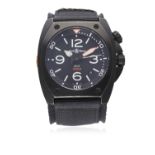 A GENTLEMAN'S PVD COATED BELL & ROSS 1000M DIVERS WRIST WATCH CIRCA 2008 REF. BR02-20 D: Black