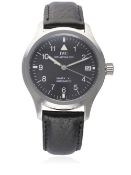 A GENTLEMAN'S STAINLESS STEEL IWC MILITARY STYLE MARK XII WRIST WATCH DATED 1998, REF. 3241-002 WITH