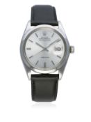 A GENTLEMAN'S STAINLESS STEEL ROLEX OYSTER PERPETUAL AIR KING DATE PRECISION WRIST WATCH CIRCA 1972,