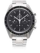 A GENTLEMAN'S STAINLESS STEEL OMEGA SPEEDMASTER PROFESSIONAL CHRONOGRAPH BRACELET WATCH DATED