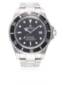 A GENTLEMAN'S STAINLESS STEEL ROLEX OYSTER PERPETUAL DATE SEA DWELLER BRACELET WATCH CIRCA 2002,