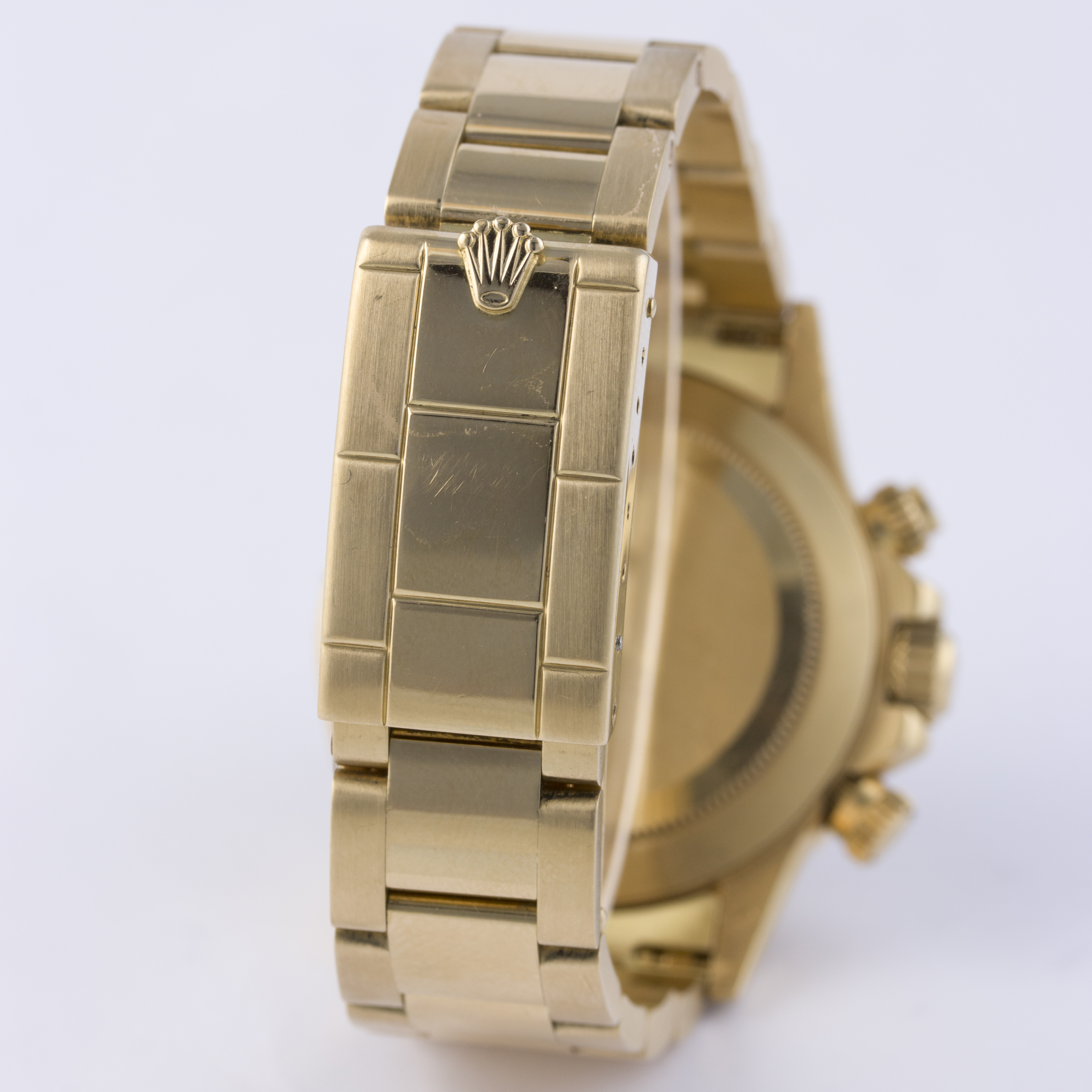 A FINE & RARE GENTLEMAN'S 18K SOLID GOLD ROLEX OYSTER PERPETUAL "FLOATING DIAL" COSMOGRAPH DAYTONA - Image 5 of 6