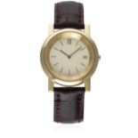 A LADIES 18K SOLID GOLD BULGARI WRIST WATCH CIRCA 1999, REF. AT 33 GL WITH BOX, PAPERS &