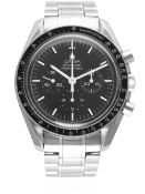 A GENTLEMAN'S STAINLESS STEEL OMEGA SPEEDMASTER PROFESSIONAL CHRONOGRAPH BRACELET WATCH CIRCA