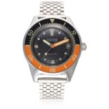 A RARE GENTLEMAN'S STAINLESS STEEL BLANDFORD S.A. OCEAN DIVER BRACELET WATCH CIRCA 1960s D: Gloss