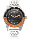 A RARE GENTLEMAN'S STAINLESS STEEL BLANDFORD S.A. OCEAN DIVER BRACELET WATCH CIRCA 1960s D: Gloss