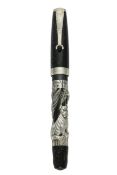 A MONTEGRAPPA ORIENTAL ZODIAC COLLECTION ROLLERBALL PEN CIRCA 2000 WITH BOX & OPEN PAPERWORK, "THE