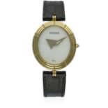 A GENTLEMAN'S "NOS" 18K SOLID GOLD GERALD GENTA WRIST WATCH CIRCA 1990s, WITH OPEN PAPERS &