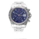 A GENTLEMAN'S STAINLESS STEEL ROLEX TUDOR PRINCE DATE AUTOMATIC CHRONO TIME CHRONOGRAPH BRACELET