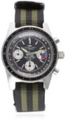 A RARE GENTLEMAN'S STAINLESS STEEL JAQUET DROZ CARIBBEAN 200 DIVERS CHRONOGRAPH WRIST WATCH CIRCA