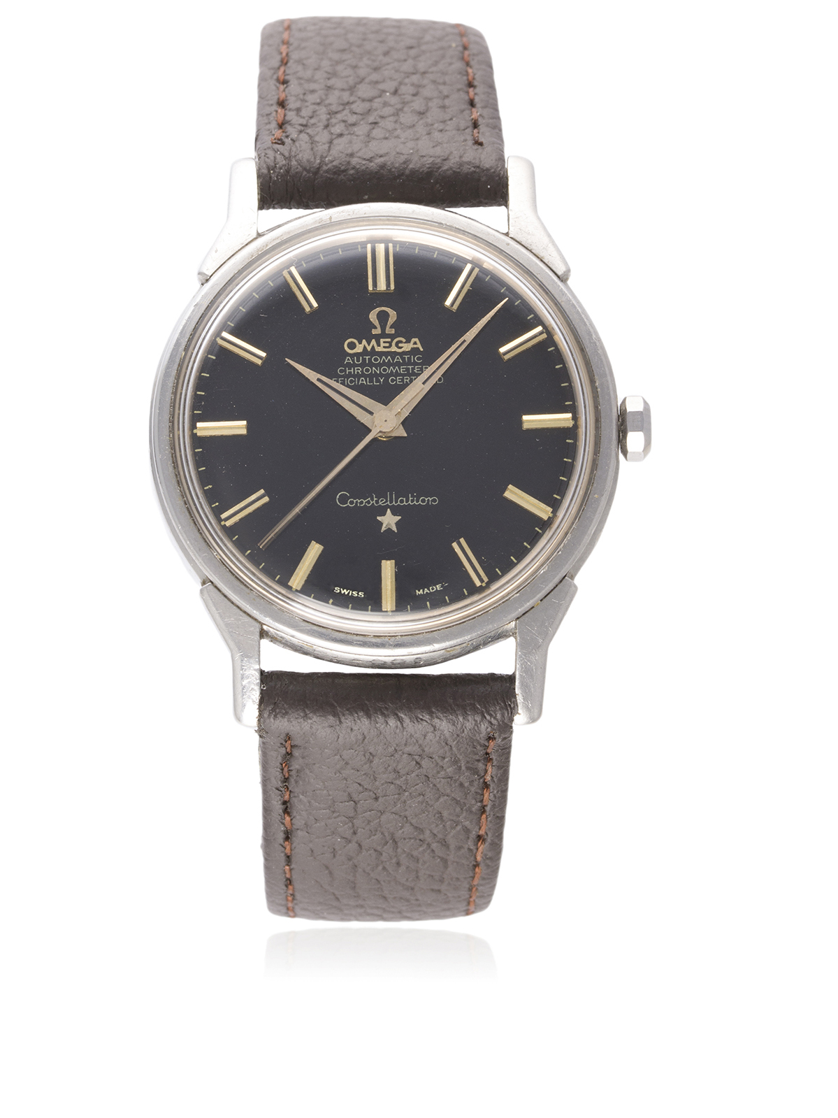 A GENTLEMAN'S STAINLESS STEEL OMEGA CONSTELLATION CHRONOMETER WRIST WATCH CIRCA 1963, REF. 167.005