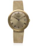 A FINE GENTLEMAN'S 18K SOLID GOLD PATEK PHILIPPE AUTOMATIC BRACELET WATCH CIRCA 1970s, REF. 3565-1