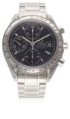 A GENTLEMAN'S STAINLESS STEEL OMEGA SPEEDMASTER AUTOMATIC CHRONOGRAPH BRACELET WATCH DATED 2003,