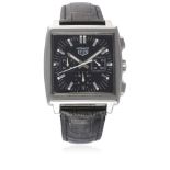 A GENTLEMAN'S STAINLESS STEEL HEUER MONACO CHRONOGRAPH WRIST WATCH CIRCA 2000, REF. CS2111 RE-