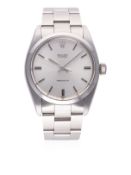 A GENTLEMAN'S STAINLESS STEEL ROLEX OYSTER PRECISION BRACELET WATCH CIRCA 1984, REF. 6426 D: