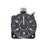 A RARE LEMANIA NERO MILITARY AIRCRAFT STOPWATCH / TIMER DATED 1951 WITH HEUER BOX D: Black dial with