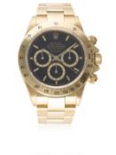 A FINE & RARE GENTLEMAN'S 18K SOLID GOLD ROLEX OYSTER PERPETUAL "FLOATING DIAL" COSMOGRAPH DAYTONA