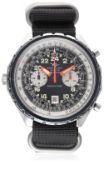 A GENTLEMAN'S STAINLESS STEEL BREITLING 24 HOUR COSMONAUTE CHRONO-MATIC CHRONOGRAPH WRIST WATCH