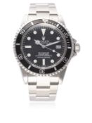 A GENTLEMAN'S STAINLESS STEEL ROLEX OYSTER PERPETUAL DATE SEA DWELLER BRACELET WATCH CIRCA 1978,