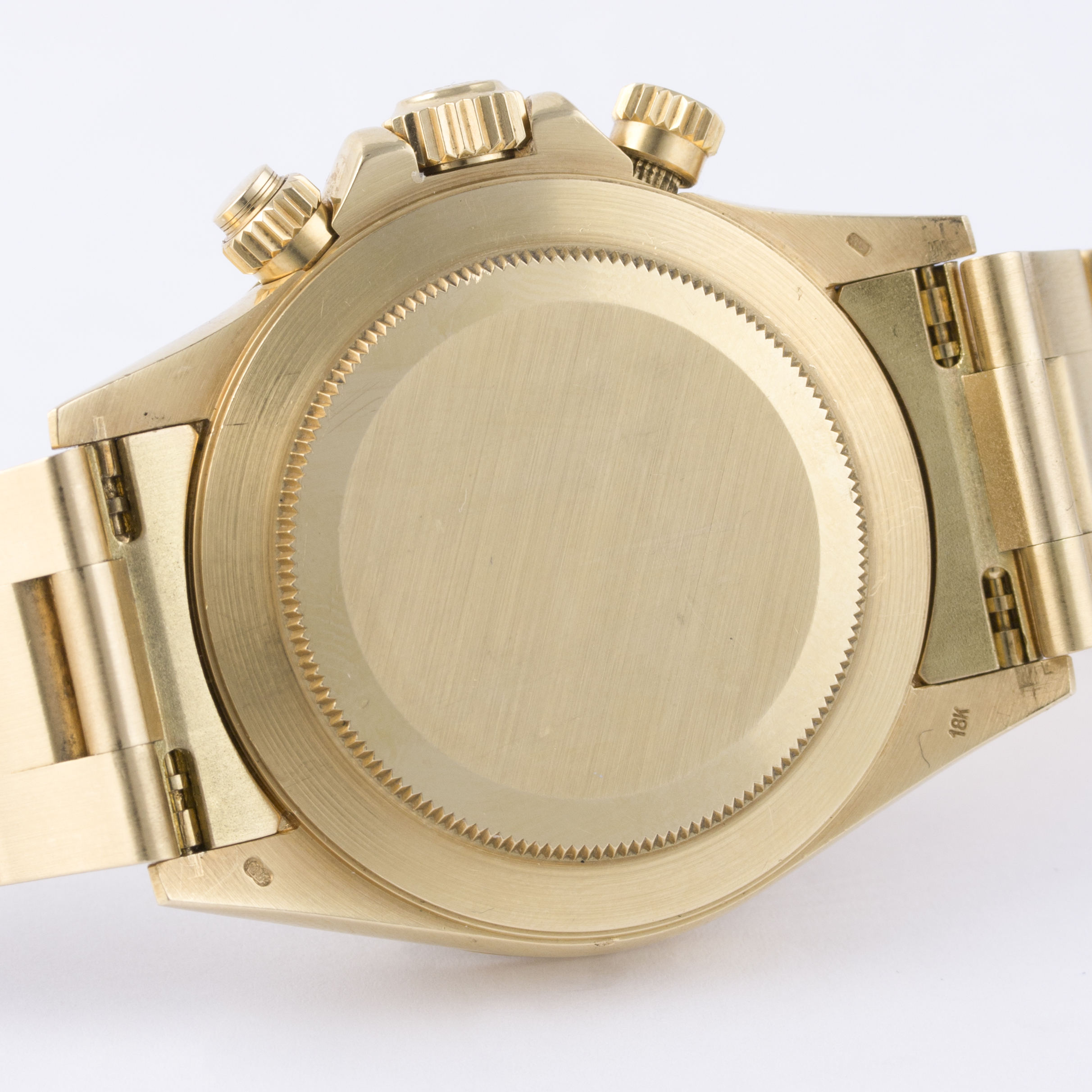 A FINE & RARE GENTLEMAN'S 18K SOLID GOLD ROLEX OYSTER PERPETUAL "FLOATING DIAL" COSMOGRAPH DAYTONA - Image 6 of 6