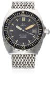 A RARE GENTLEMAN'S STAINLESS STEEL OMEGA SEAMASTER "BABY PLOPROF" DIVERS BRACELET WATCH CIRCA