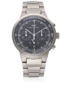 A GENTLEMAN'S TITANIUM IWC AQUATIMER CHRONOGRAPH BRACELET WATCH CIRCA 1990s D: Black dial with