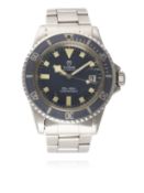 A RARE GENTLEMAN'S STAINLESS STEEL ROLEX TUDOR PRINCE OYSTERDATE "SNOWFLAKE" SUBMARINER BRACELET